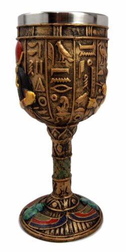 Ebros Gift Egyptian God Of Knowledge & Technology Thoth 6oz Resin Wine Goblet Chalice Cup