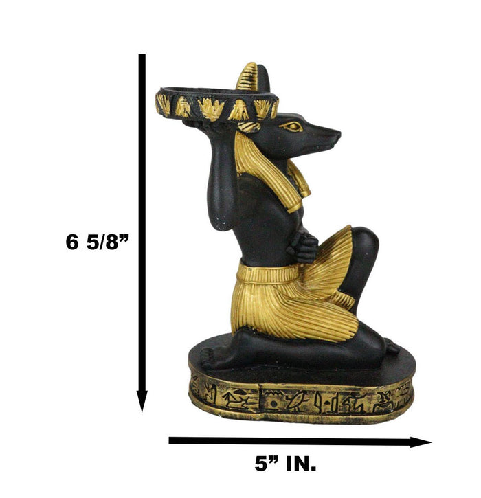 Ebros Gift Egyptian God Of The Afterlife Mummification Anubis Tea Light Candle Holder Decor