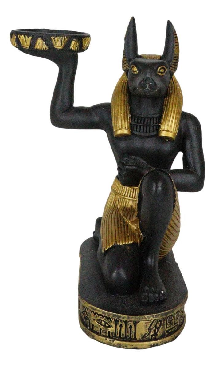 Ebros Gift Egyptian God Of The Afterlife Mummification Anubis Tea Light Candle Holder Decor