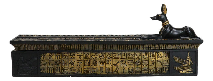 Ebros Gift Egyptian God Of The Dead Anubis Jackal Dog Incense Burner And Storage Box Holder