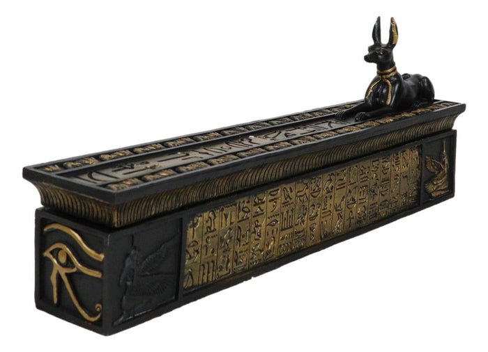 Ebros Gift Egyptian God Of The Dead Anubis Jackal Dog Incense Burner And Storage Box Holder