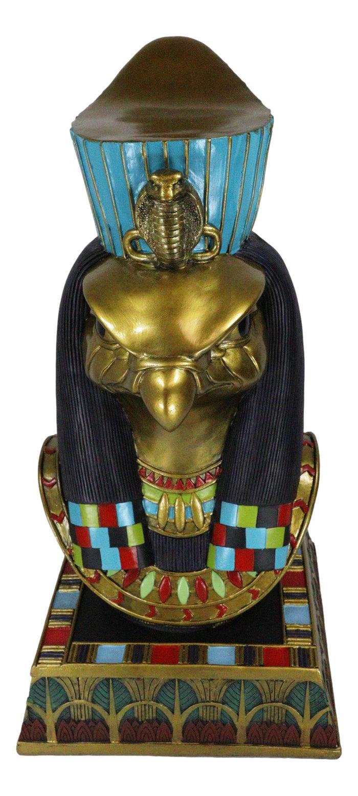 Ebros Gift Egyptian God Of The Sky And Sun Horus Ra With Pschent Bust Statue With Base