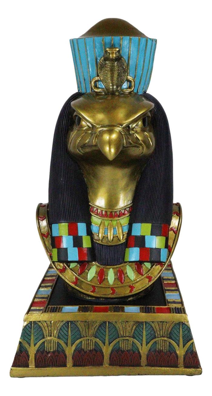 Ebros Gift Egyptian God Of The Sky And Sun Horus Ra With Pschent Bust Statue With Base