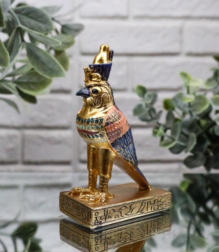 ebros gift Egyptian God Of The Sky And War Horus Falcon Bird Dollhouse Miniature Statue