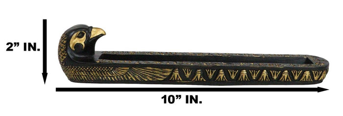 Ebros Gift Egyptian God Of The Sky Horus Falcon Bird With Hieroglyphs Incense Burner Holder