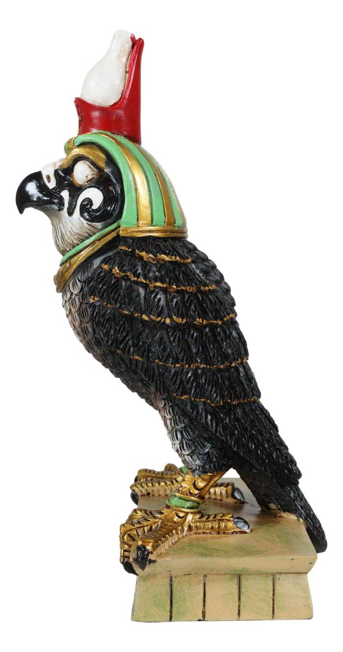 Ebros Gift Egyptian God Of The Sky Horus Falcon Bird With Pschent Crown On Base Figurine