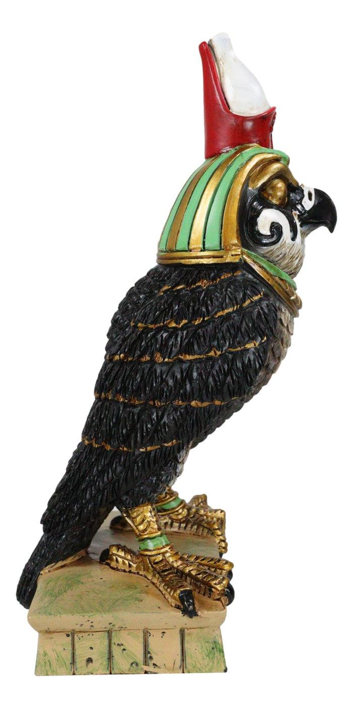 Ebros Gift Egyptian God Of The Sky Horus Falcon Bird With Pschent Crown On Base Figurine