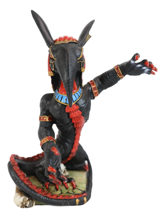 Ebros Gift Egyptian God Of War Chaos Desert Seth On Hieroglyphic Base With Skulls Statue