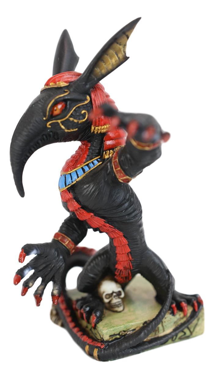 Ebros Gift Egyptian God Of War Chaos Desert Seth On Hieroglyphic Base With Skulls Statue