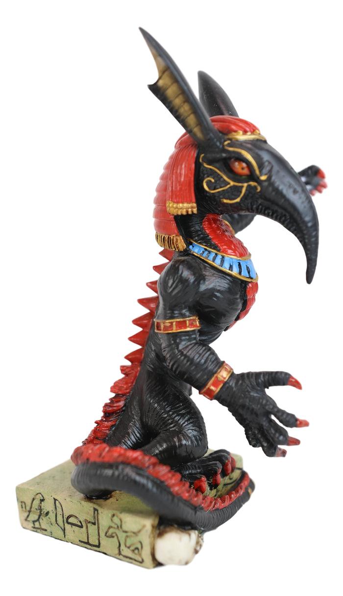 Ebros Gift Egyptian God Of War Chaos Desert Seth On Hieroglyphic Base With Skulls Statue