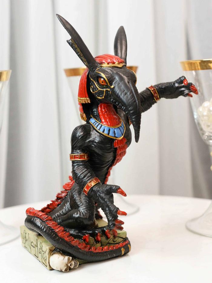 ebros gift Egyptian God Of War Chaos Desert Seth On Hieroglyphic Base With Skulls Statue