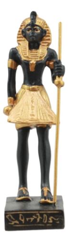 Ebros Gift Egyptian God Pharaoh Amun The Guardian Miniature Figurine 3.25"H