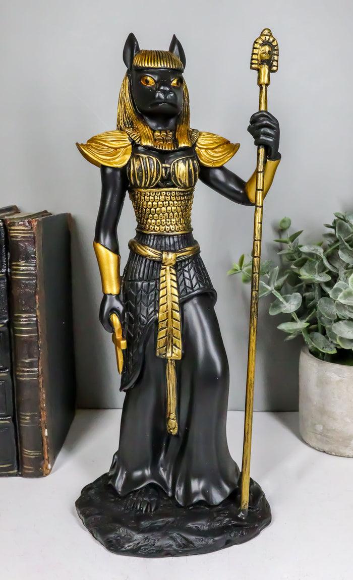 Ebros Gift Egyptian Goddess Bastet Cat Statue 11"H Ubasti Goddess Of Protection Health Home