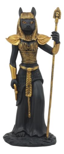 Ebros Gift Egyptian Goddess Bastet Cat Statue 11"H Ubasti Goddess Of Protection Health Home