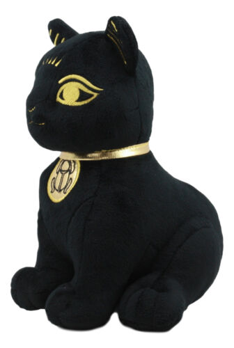 Ebros Gift Egyptian Goddess Bastet Cat With Scarab Amulet Plush Toy Soft Doll Collectible