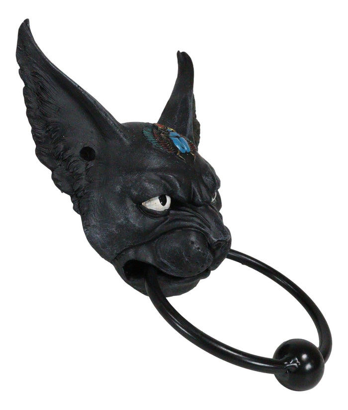 Ebros Gift Egyptian Goddess Bastet With Scarab Amulet On Temple Decorative Door Knocker