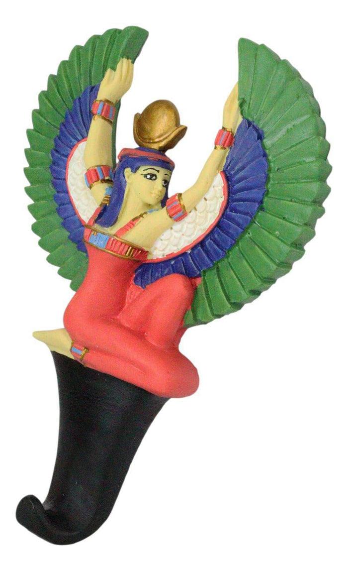Ebros Gift Egyptian Goddess Isis With Open Wings Wall Hook Decor Accent For Coats Leashes