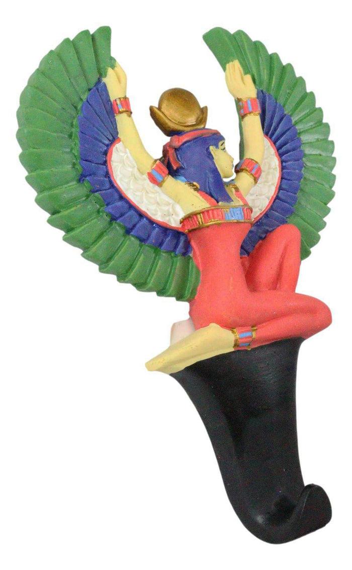 Ebros Gift Egyptian Goddess Isis With Open Wings Wall Hook Decor Accent For Coats Leashes