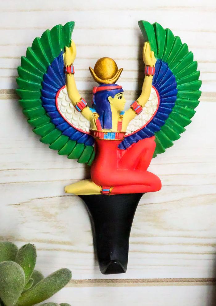 ebros gift Egyptian Goddess Isis With Open Wings Wall Hook Decor Accent For Coats Leashes