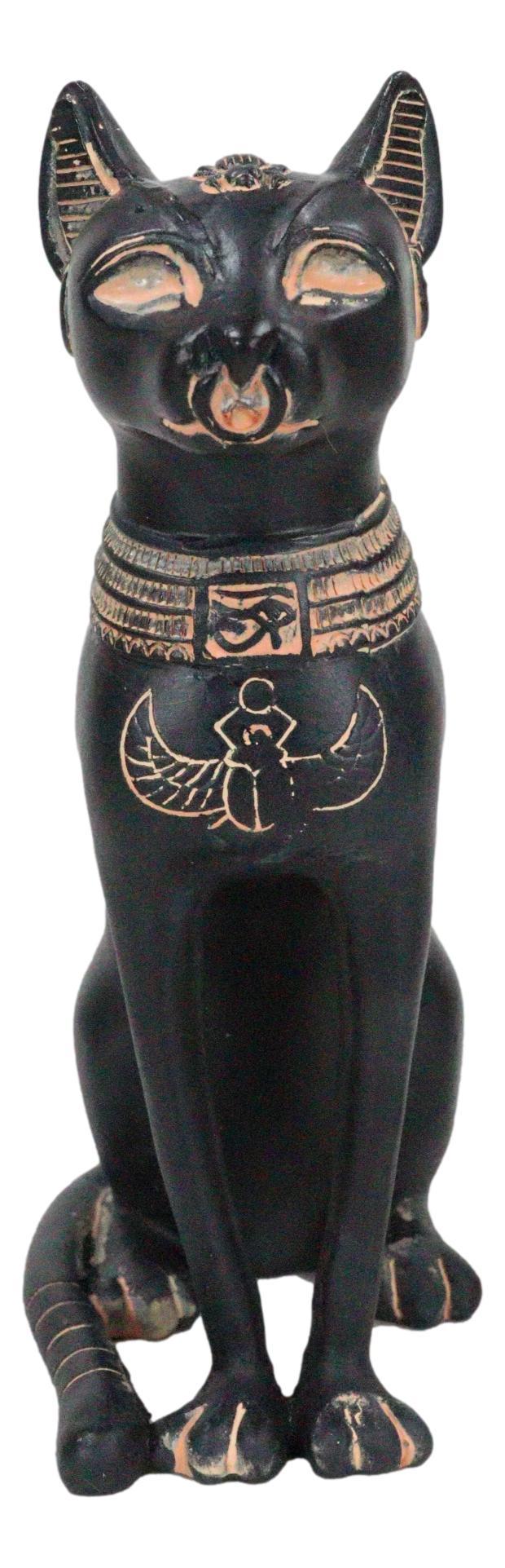Ebros Gift Egyptian Goddess Of Fertility Bastet Cat Figurine In Rustic Clay Antique Finish