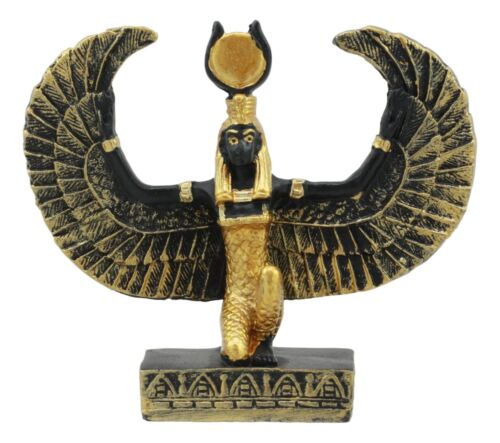 ebros gift Egyptian Goddess Of Magic Isis With Open Wings Dollhouse Miniature Statue