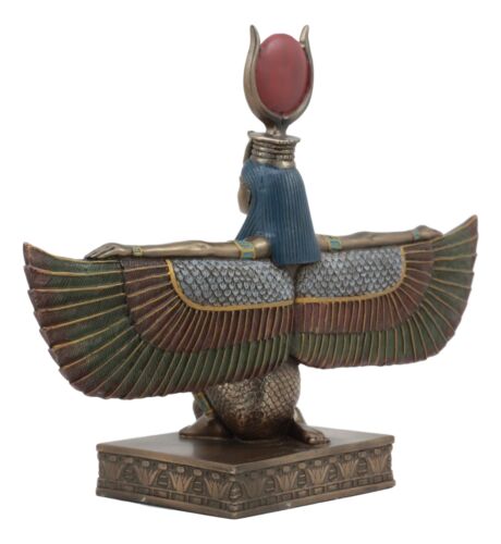 Ebros Gift Egyptian Goddess Of Motherhood And Magic Isis Ra Kneeling With Open Wings Statue