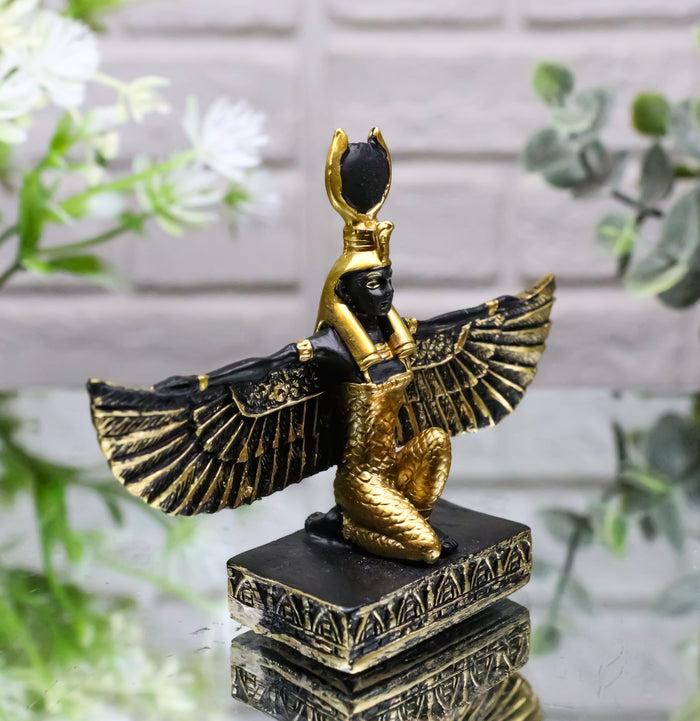 ebros gift Egyptian Goddess Of Motherhood Isis With Open Wings Dollhouse Miniature Statue