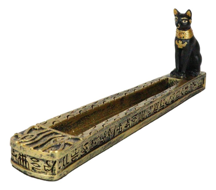 Ebros Gift Egyptian Goddess Of Protection Bastet Cat Deity Hieroglyphic Incense Holder
