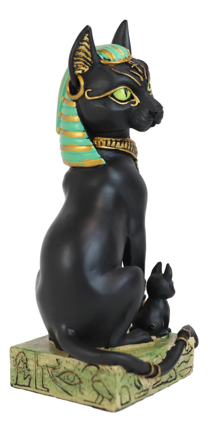 Ebros Gift Egyptian Goddess Sitting Cat Bastet Mother With Kittens Statue In Vivid Colors