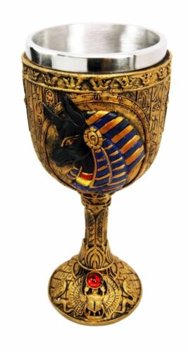 Ebros Gift Egyptian Gods And Royalty Wine Goblets Set Of 11 King Tut Nefertiti Anubis Seth