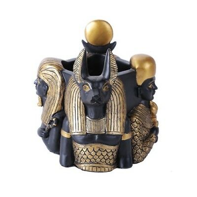 Ebros Gift Egyptian Gods & Deities Anubis Osiris Seth Desktop Stationery Holder