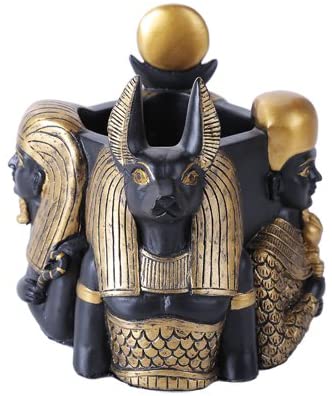 ebros gift Egyptian Gods & Deities Anubis Osiris Seth Desktop Stationery Holder