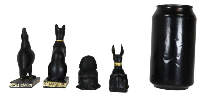 Ebros Gift Egyptian Gods Horus Androsphinx Bastet And Anubis Mini Figurines Set Of 4