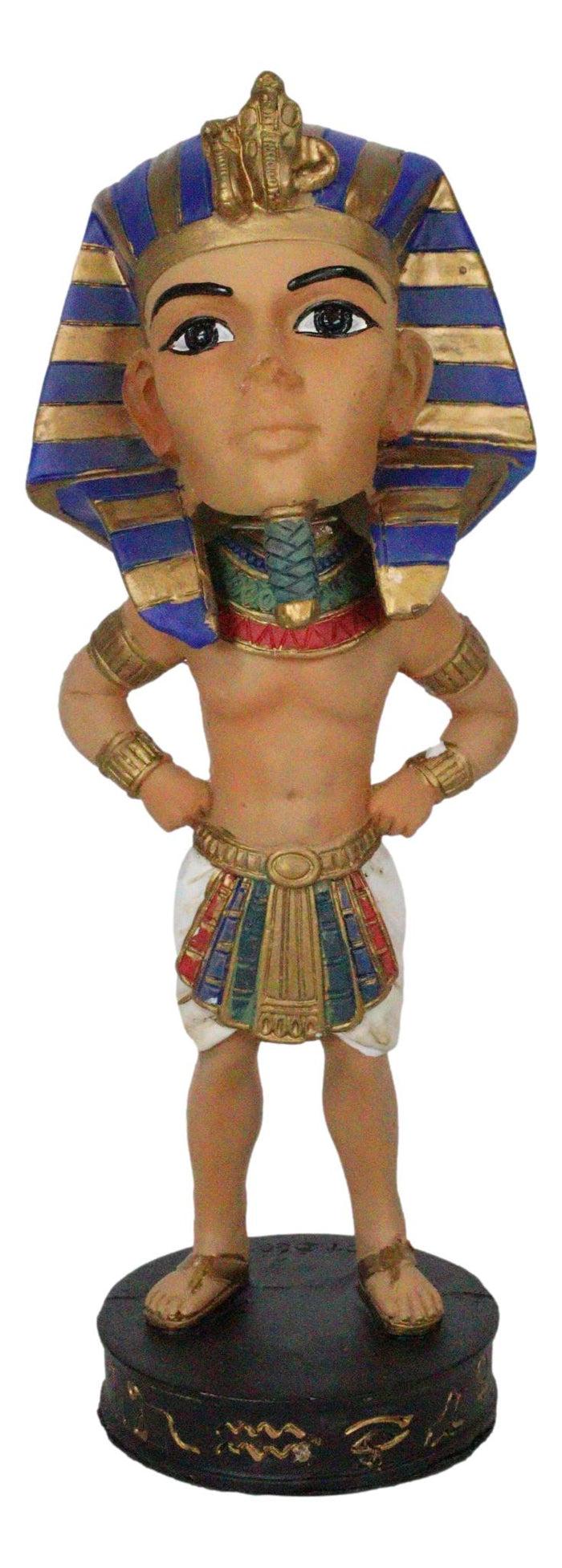 Ebros Gift Egyptian Gods Horus Anubis Pharaoh King Tut And Nefertiti Bobblehead Set Of 4