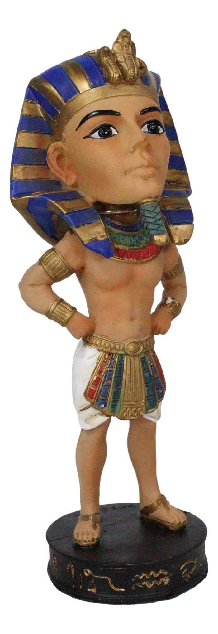 Ebros Gift Egyptian Gods Horus Anubis Pharaoh King Tut And Nefertiti Bobblehead Set Of 4