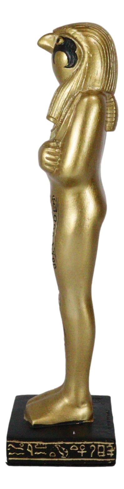 Ebros Gift Egyptian Golden God Horus King Tut Sarcophagus Mummy With Hieroglyphs Figurine