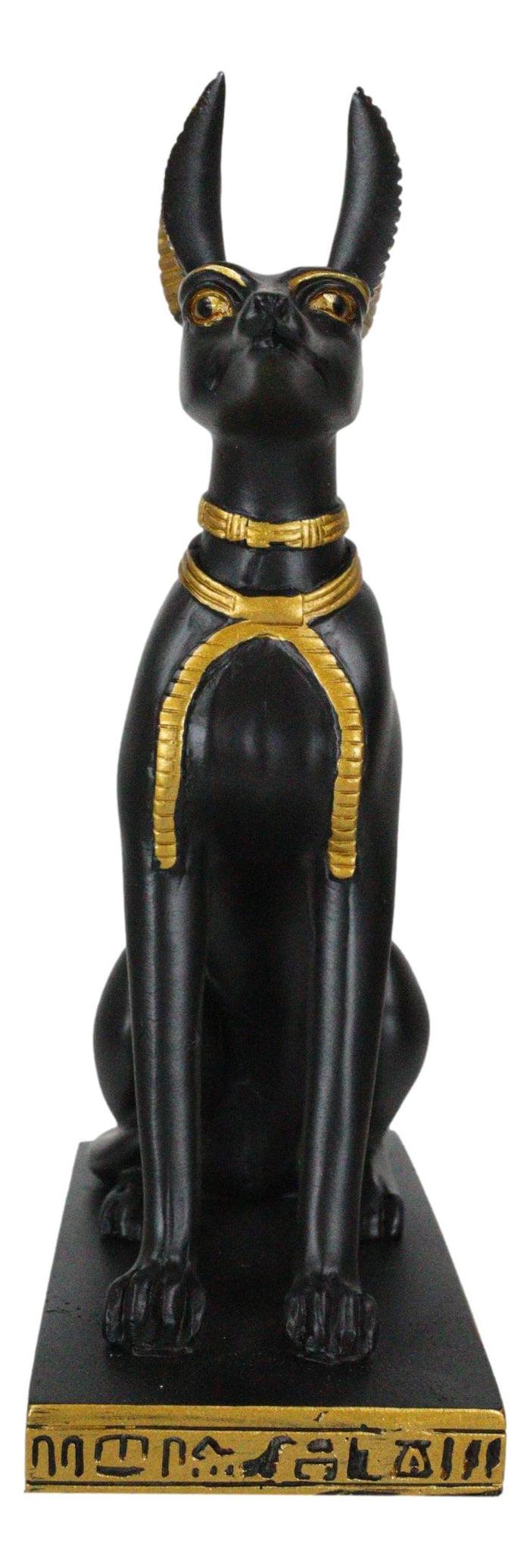 Ebros Gift Egyptian Jackal Dog God Of The Dead Anubis Sitting On Hieroglyphic Base Figurine