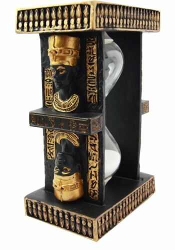 Ebros Gift Egyptian King Pharaoh Tutankhamun And Queen Nefertiti Sandtimer Desktop Figurine