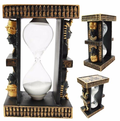 Ebros Gift Egyptian King Pharaoh Tutankhamun And Queen Nefertiti Sandtimer Desktop Figurine
