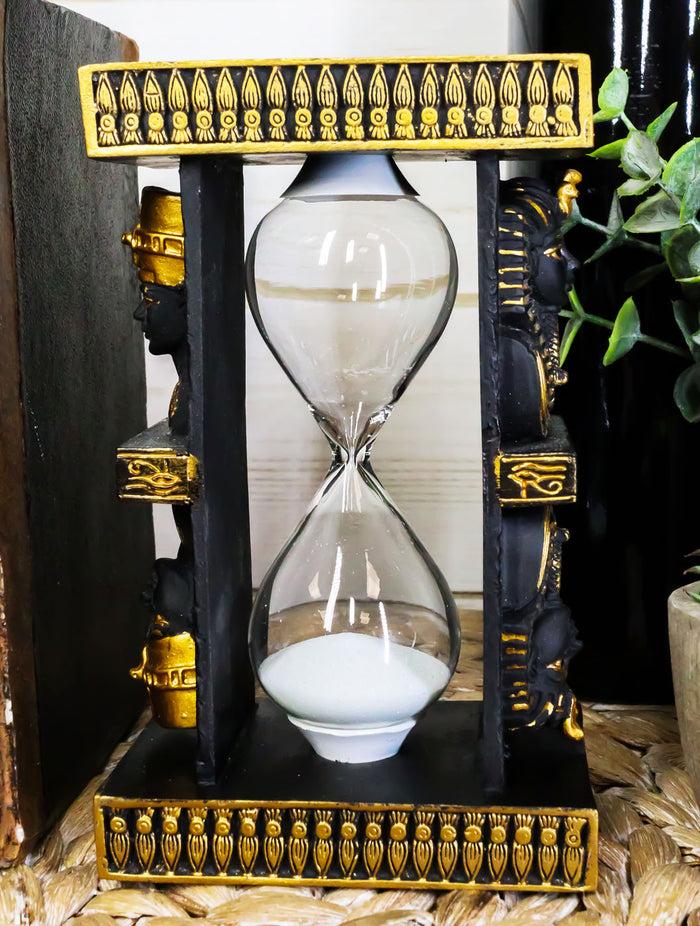ebros gift Egyptian King Pharaoh Tutankhamun And Queen Nefertiti Sandtimer Desktop Figurine