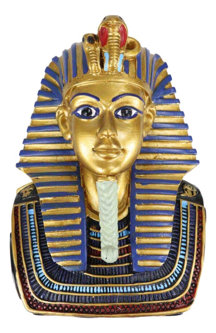 Ebros Gift Egyptian King Pharaoh Tutankhamun Hieroglyphic Golden Decorative Jewelry Box