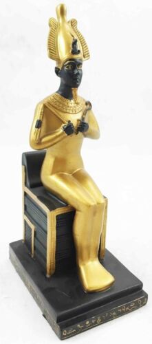 Ebros Gift Egyptian King Queen Goddess Isis & God Osiris Sitting On Throne Figurine Set