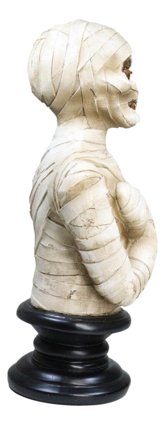 Ebros Gift Egyptian King Tut Corpse Mummy Sarcophagus Bust Figurine With LED Light Up Eyes