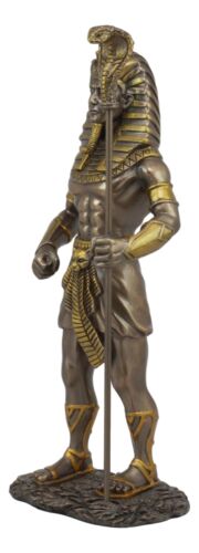 Ebros Gift Egyptian Pharaoh King Tut With Cobra Sceptre & Royal Nemes Statue Gods Of Egypt