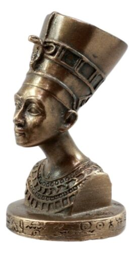 Ebros Gift Egyptian Queen Nefertiti With Cobra Crown Bust Decorative Figurine Miniature