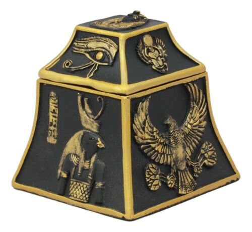 Ebros Gift Egyptian Scarab Eye Of Horus Falcon Anubis Gods Of Egypt Jewelry Trinket Box
