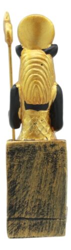 Ebros Gift Egyptian Solar Lioness Goddess Sekhmet On Throne Dollhouse Miniature 3"H