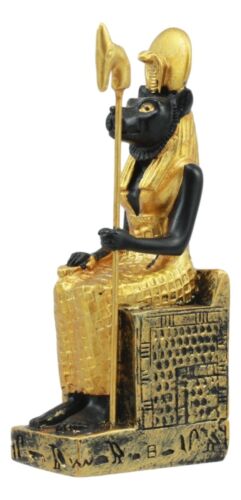 ebros gift Egyptian Solar Lioness Goddess Sekhmet On Throne Dollhouse Miniature 3"H