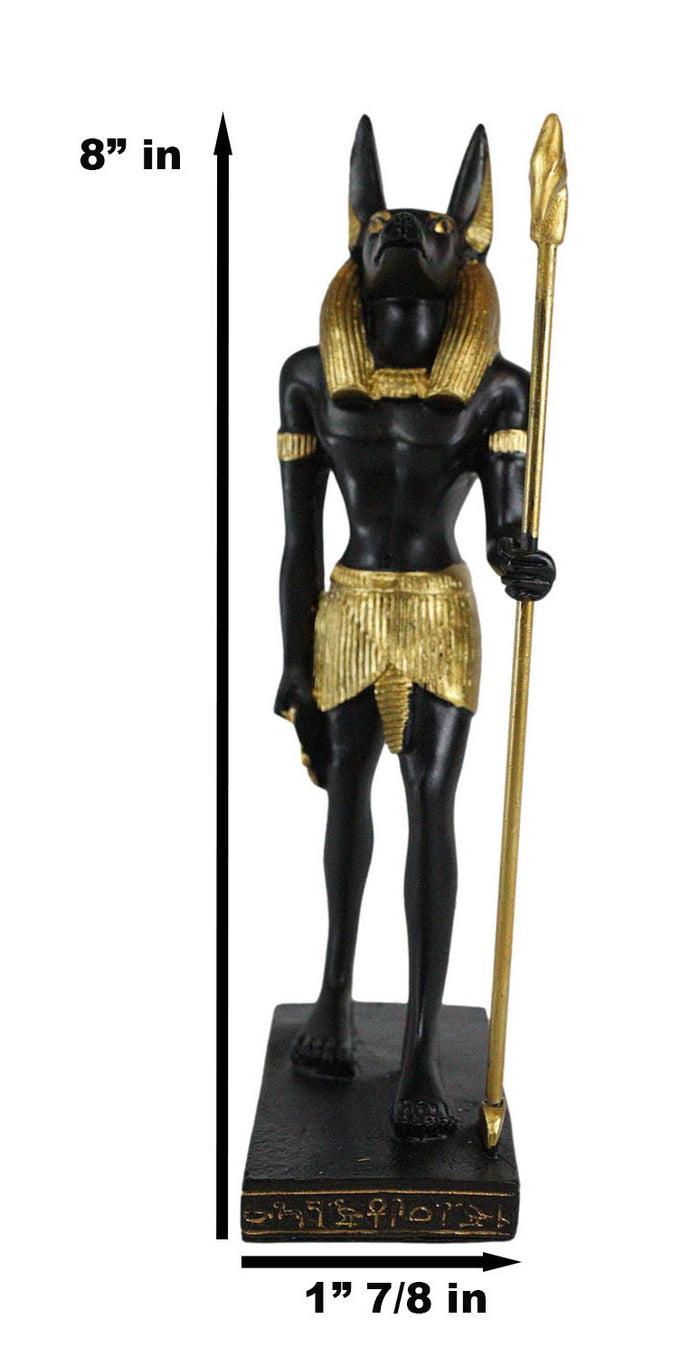 Ebros Gift Egyptian Standing Anubis Holding Staff Statue God Of Afterlife Mummification