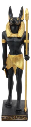 Ebros Gift Egyptian Standing Anubis Holding Staff Statue God Of Afterlife Mummification